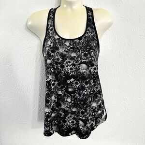 Lululemon Floral Flowabunga Black Angel Wing Print Water Bound Singlet Tank 2